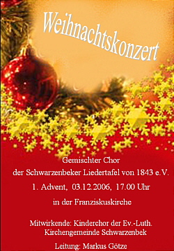 Plakat Adventskonzert 2006