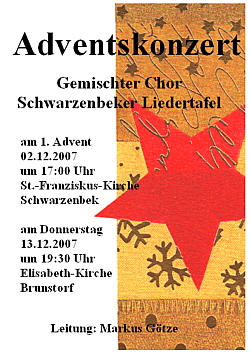Plakat Adventskonzert 2007