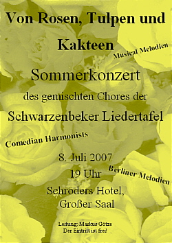 Plakat Sommerkonzert 2007