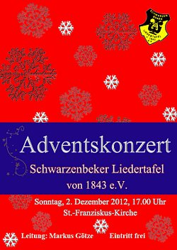 Plakat Adventskonzert 2012